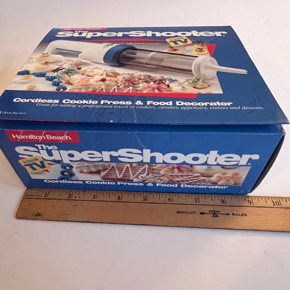Hamilton Beach Super Shooter Cordless Cookie Press Food Decorator Vtg 80000